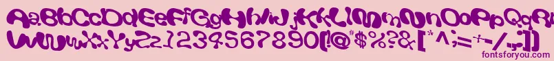 GiveRegularTtnorm-fontti – violetit fontit vaaleanpunaisella taustalla