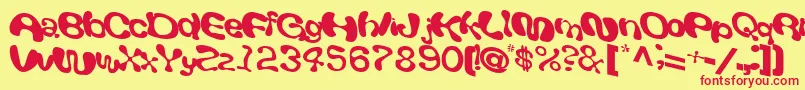 GiveRegularTtnorm Font – Red Fonts on Yellow Background