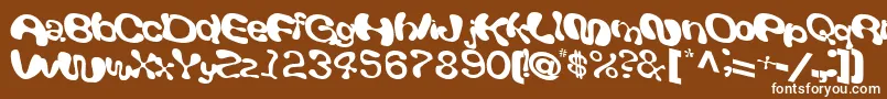 GiveRegularTtnorm-Schriftart – Weiße Schriften auf braunem Hintergrund