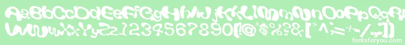 GiveRegularTtnorm-Schriftart – Weiße Schriften auf grünem Hintergrund