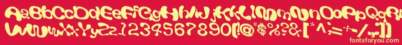 GiveRegularTtnorm Font – Yellow Fonts on Red Background