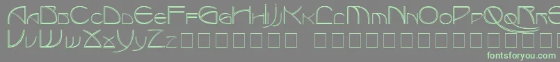 BenjaminCapitals Font – Green Fonts on Gray Background