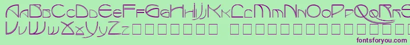 BenjaminCapitals-fontti – violetit fontit vihreällä taustalla