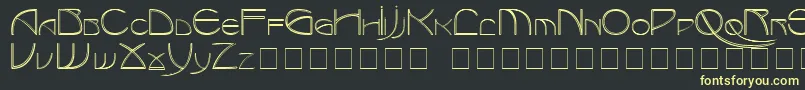 BenjaminCapitals-fontti – keltaiset fontit mustalla taustalla
