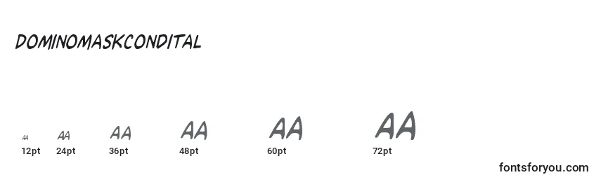 Dominomaskcondital Font Sizes