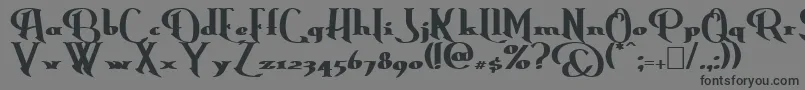 フォントErasmusb – 黒い文字の灰色の背景
