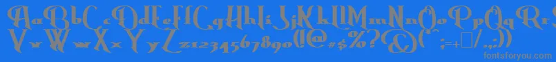 Erasmusb Font – Gray Fonts on Blue Background