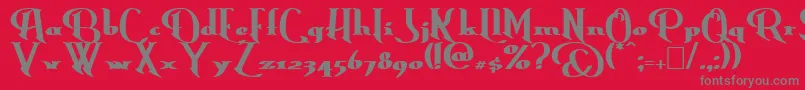 Erasmusb Font – Gray Fonts on Red Background