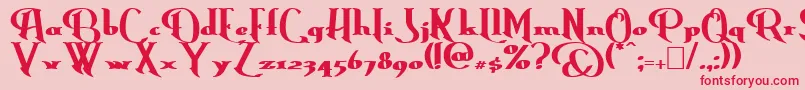 Erasmusb Font – Red Fonts on Pink Background