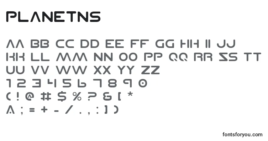 PlanetNsフォント–アルファベット、数字、特殊文字