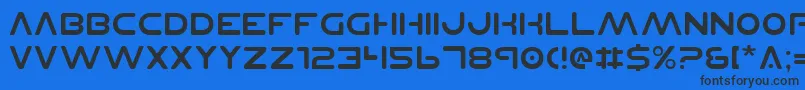 PlanetNs Font – Black Fonts on Blue Background
