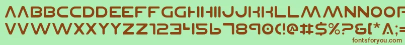 PlanetNs Font – Brown Fonts on Green Background