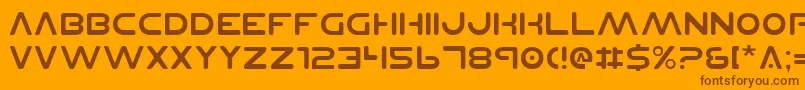 PlanetNs Font – Brown Fonts on Orange Background