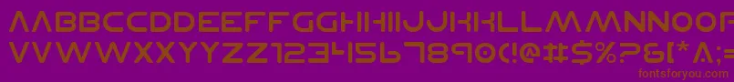 PlanetNs Font – Brown Fonts on Purple Background