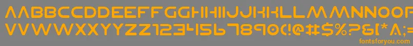 PlanetNs Font – Orange Fonts on Gray Background
