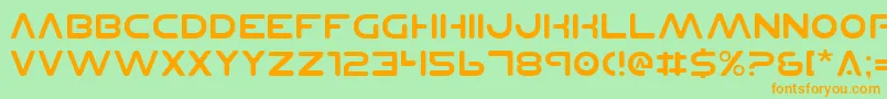 PlanetNs Font – Orange Fonts on Green Background