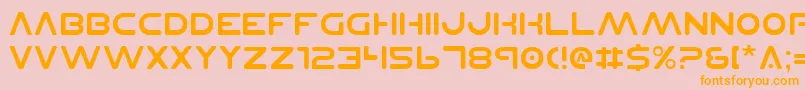PlanetNs Font – Orange Fonts on Pink Background