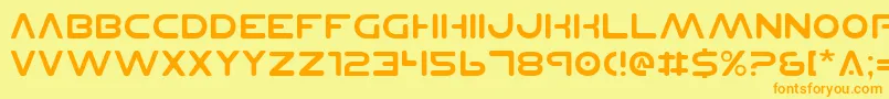 PlanetNs Font – Orange Fonts on Yellow Background