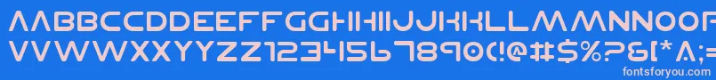PlanetNs Font – Pink Fonts on Blue Background