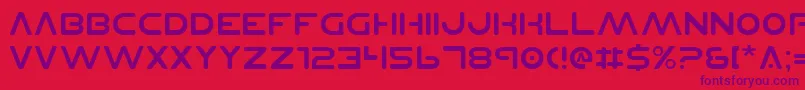 PlanetNs Font – Purple Fonts on Red Background