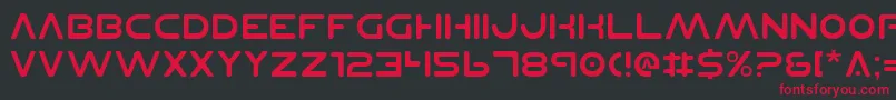 PlanetNs Font – Red Fonts on Black Background