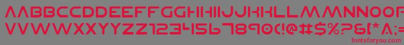 PlanetNs Font – Red Fonts on Gray Background