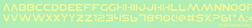 PlanetNs Font – Yellow Fonts on Green Background