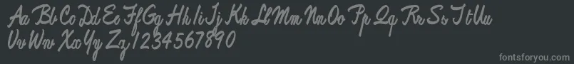 Reproxscript Font – Gray Fonts on Black Background