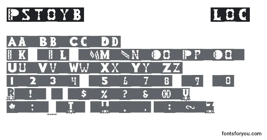 Schriftart Rstoyblock – Alphabet, Zahlen, spezielle Symbole