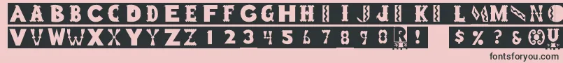 Rstoyblock Font – Black Fonts on Pink Background