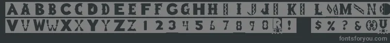 Rstoyblock Font – Gray Fonts on Black Background