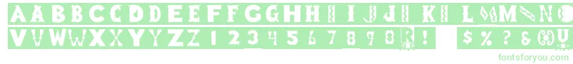 Rstoyblock Font – Green Fonts on White Background