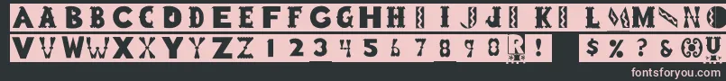 Rstoyblock Font – Pink Fonts on Black Background