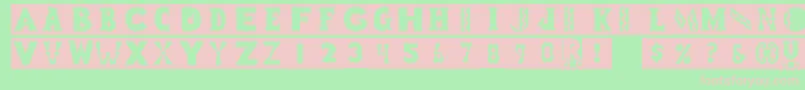 Rstoyblock Font – Pink Fonts on Green Background