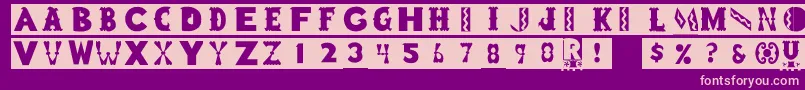 Rstoyblock Font – Pink Fonts on Purple Background