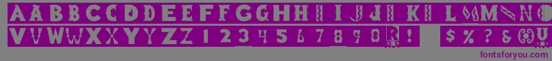 Rstoyblock Font – Purple Fonts on Gray Background