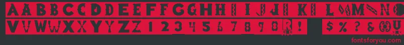 Rstoyblock Font – Red Fonts on Black Background