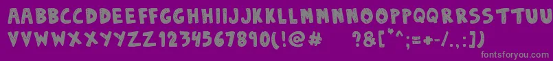 DenneSketchy Font – Gray Fonts on Purple Background
