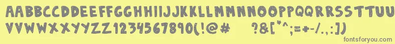 DenneSketchy Font – Gray Fonts on Yellow Background