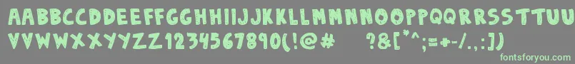 DenneSketchy Font – Green Fonts on Gray Background