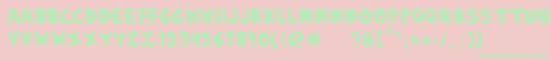 DenneSketchy-fontti – vihreät fontit vaaleanpunaisella taustalla