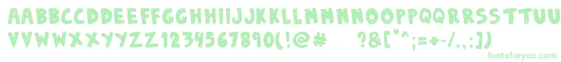Шрифт DenneSketchy – зелёные шрифты
