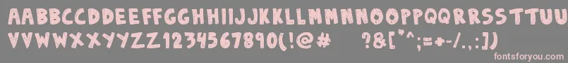 DenneSketchy Font – Pink Fonts on Gray Background