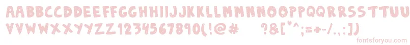 Fonte DenneSketchy – fontes rosa em um fundo branco