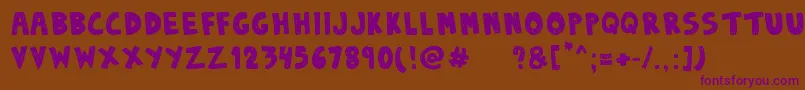 Шрифт DenneSketchy – фиолетовые шрифты на коричневом фоне