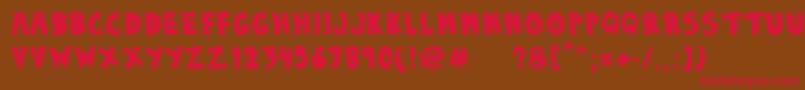 DenneSketchy Font – Red Fonts on Brown Background