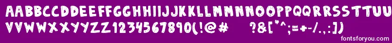 DenneSketchy Font – White Fonts on Purple Background