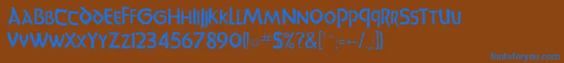 Jacklis Font – Blue Fonts on Brown Background