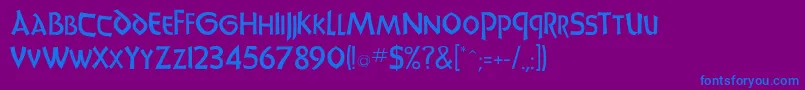 Jacklis-Schriftart – Blaue Schriften auf violettem Hintergrund