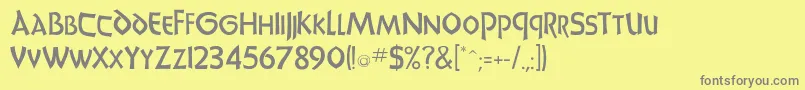 Jacklis Font – Gray Fonts on Yellow Background